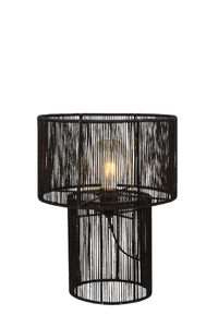 Bordslampa Markslöjd Soga 108768 svart stål jute 38 cm small 0