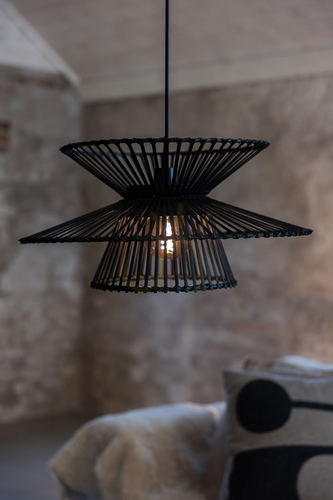Kontrollera Pendant Light Markslojd Duplici Black Bamboo 57 cm 108784