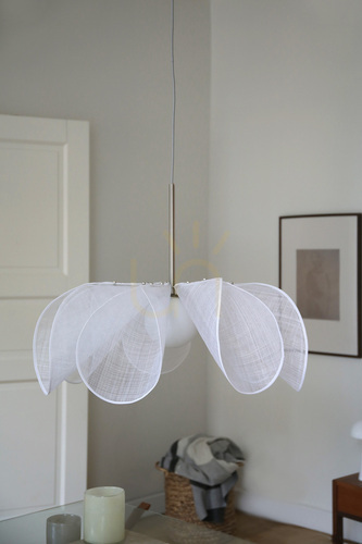 Kontrollera Pendellampa Markslojd STYRKA 75 cm satin nickel vit 108818