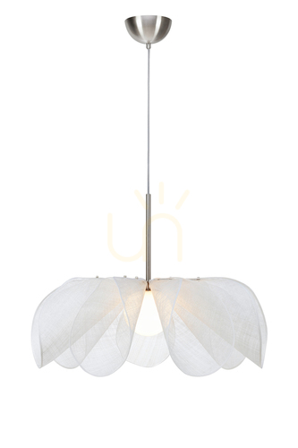 Kontrollera Pendellampa Markslojd STYRKA 75 cm satin nickel vit 108818