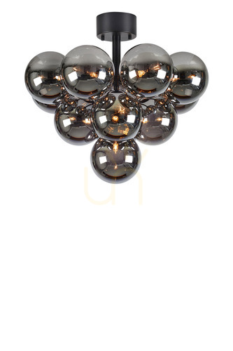 Kontrollera Plafond Markslojd MERLOT 13L rökig matt svart 56 cm 108845