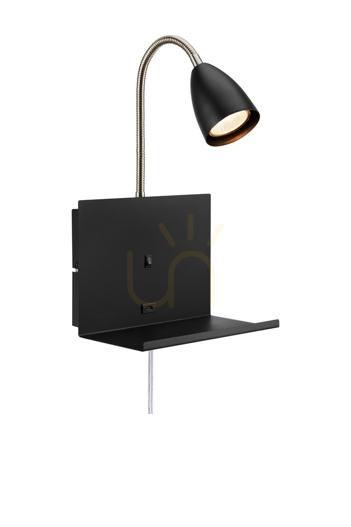 Kontrollera Vägglampa Markslöjd Cuarto 1L svart 108855 Vägglampa Markslöjd Cuarto 1L svart 108855