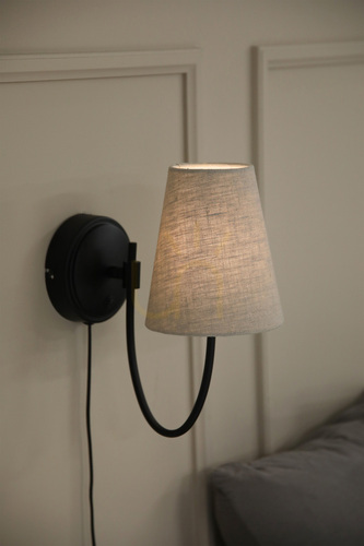 Kontrollera Vägglampa Markslöjd Amar svart stål 31 cm 108907