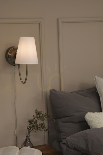 Kontrollera Vägglampa Markslöjd Amar mässing stål 31 cm 108908