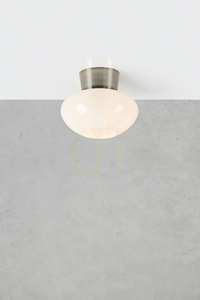 Plafond Markslojd Malaga 25 cm vit satin nickel stål 109025 small 1