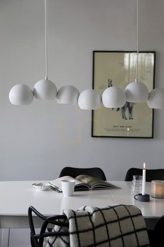 Kontrollera Pendant Light Markslojd Cupolo 7L Sand White 108859