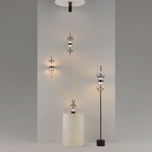Pendellampa Maytoni Moon Svart Rökigt Glas LED MOD478PL-L8B3K small 3