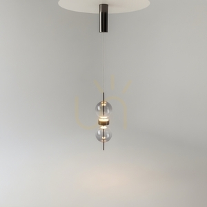 Pendellampa Maytoni Moon Svart Rökigt Glas LED MOD478PL-L8B3K small 4