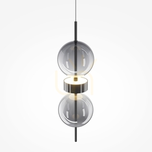 Pendellampa Maytoni Moon Svart Rökigt Glas LED MOD478PL-L8B3K small 7