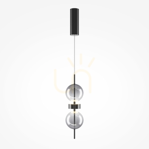 Pendellampa Maytoni Moon Svart Rökigt Glas LED MOD478PL-L8B3K small 0