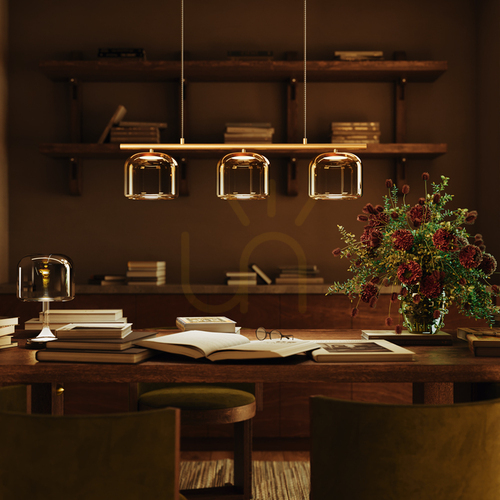 Kontrollera Hänglampa Maytoni Spirito guld LED dimbar MOD286PL-L12G3K