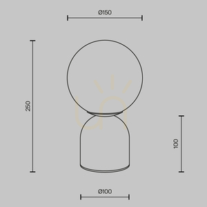 Maytoni TAVO MOD453TL-01BG bordslampa, beige travertin, G9, 25 cm small 4