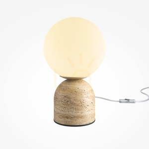 Maytoni TAVO MOD453TL-01BG bordslampa, beige travertin, G9, 25 cm small 0
