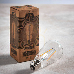 E27 LED-glödlampa päron transparent Endon small 4