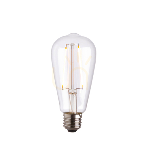 Kontrollera E27 LED-glödlampa päron transparent Endon