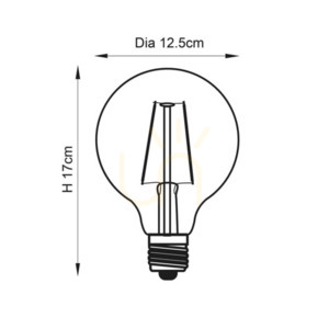 E27 LED filament globlampa bärnsten Endon small 1