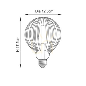 Glödlampa Endon Transparent Glas E27 4W 12,5 cm 17,5 cm small 1