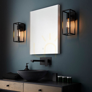 Vägglampa Endon Herbert svart aluminium E27 dimbar small 1