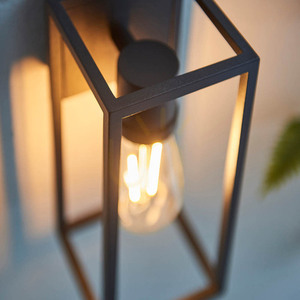 Vägglampa Endon Herbert svart aluminium E27 dimbar small 6