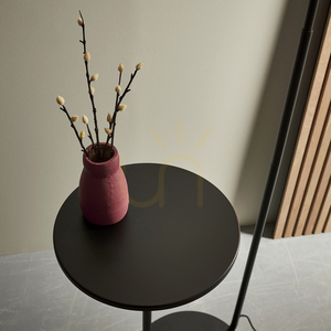 Stående lampa Endon Halo svart stål glas 175 cm E14 small 9