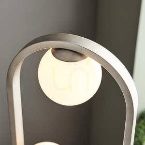 Stående lampa Endon Enzo Silver stål glas 3 ljuspunkter small 7