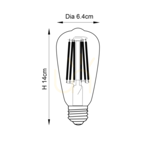 E27 LED glödtråd päron bärnsten Endon small 1