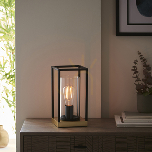 Bordslampa Endon Caleb mässing stål glas E27 29 cm small 4