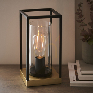 Bordslampa Endon Caleb mässing stål glas E27 29 cm small 5