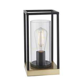 Bordslampa Endon Caleb mässing stål glas E27 29 cm small 0