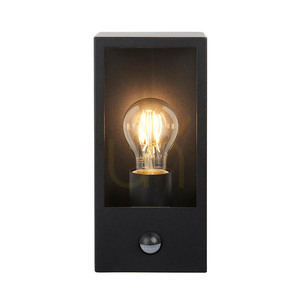Vägglampa Endon Oxford PIR svart rostfritt stål glas E27 small 1