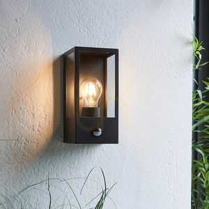 Vägglampa Endon Oxford PIR svart rostfritt stål glas E27 small 4