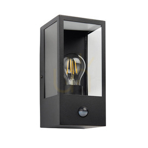 Vägglampa Endon Oxford PIR svart rostfritt stål glas E27 small 9