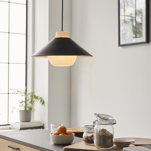 Endon Tokyo 95430 pendellampa, svart, stål och glas, Ø38 cm, E27 small 2
