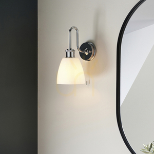 Vägglampa Endon Piper badrum krom IP44 E27 95506 small 5