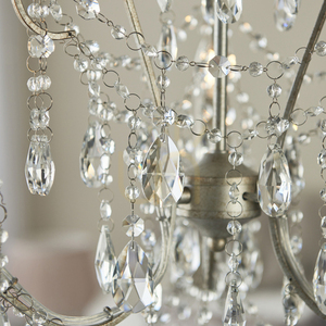 Endon Berkley pendellampa antiksilver kristallglas 3xE14 small 7