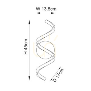 Vägglampa Endon Astral Svart LED 12W Aluminium 45 cm small 1
