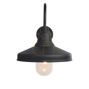 Vägglampa Endon svart E27 aluminium glas rostfritt stål 1 ljuspunkt small 6