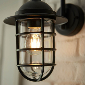 Vägglampa Port Svart Endon Aluminiumbaserad E27 Dimbär 18 cm small 7