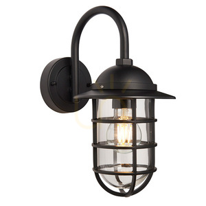 Vägglampa Port Svart Endon Aluminiumbaserad E27 Dimbär 18 cm small 0