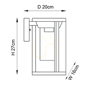 Vägglampa Braden Svart Endon E27 Aluminium 27 cm small 2