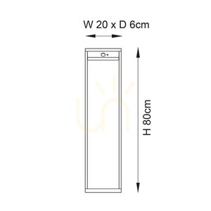 Stående lampa Endon Dannah svart LED aluminium 80 cm small 2
