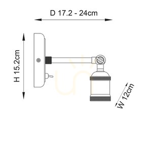 Vägglampa Endon Hal Mässing E27 Dimmbar Stål 2 Vägglampa Endon Hal Mässing E27 Dimmbar Stål small 2