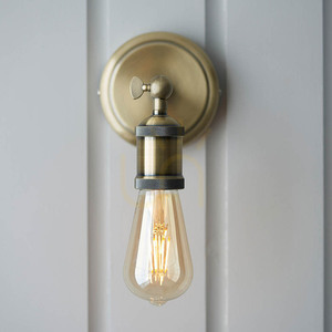 Vägglampa Endon Hal Mässing E27 Dimmbar Stål 5 Vägglampa Endon Hal Mässing E27 Dimmbar Stål small 5