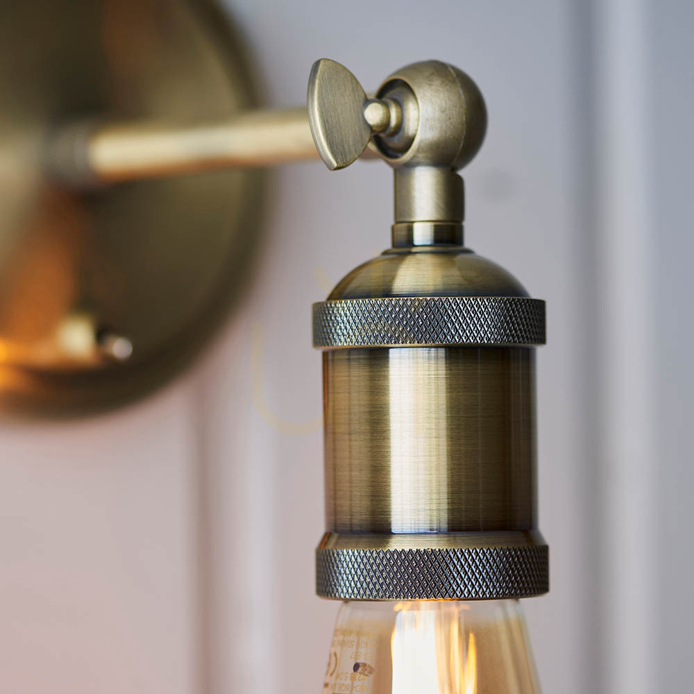 Display Vägglampa Endon Hal Mässing E27 Dimmbar Stål Vägglampa Endon Hal Mässing E27 Dimmbar Stål