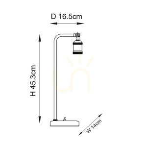 Bordslampa Endon Hal mässing stål E27 45,3 cm small 2