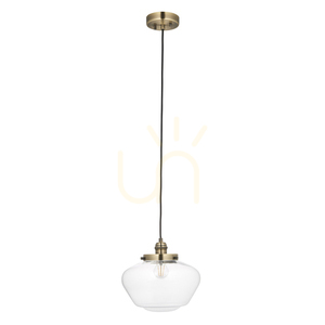 Pendellampa Endon Camberley mässing glas E27 30 cm small 8