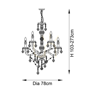 Taklampa Endon Clarence krom 12-ljus E14 78 cm akryl stål 2 Taklampa Endon Clarence krom 12-ljus E14 78 cm akryl stål small 2