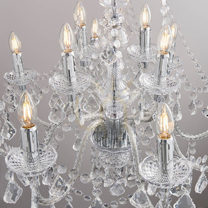 Taklampa Endon Clarence krom 12-ljus E14 78 cm akryl stål 6 Taklampa Endon Clarence krom 12-ljus E14 78 cm akryl stål small 6
