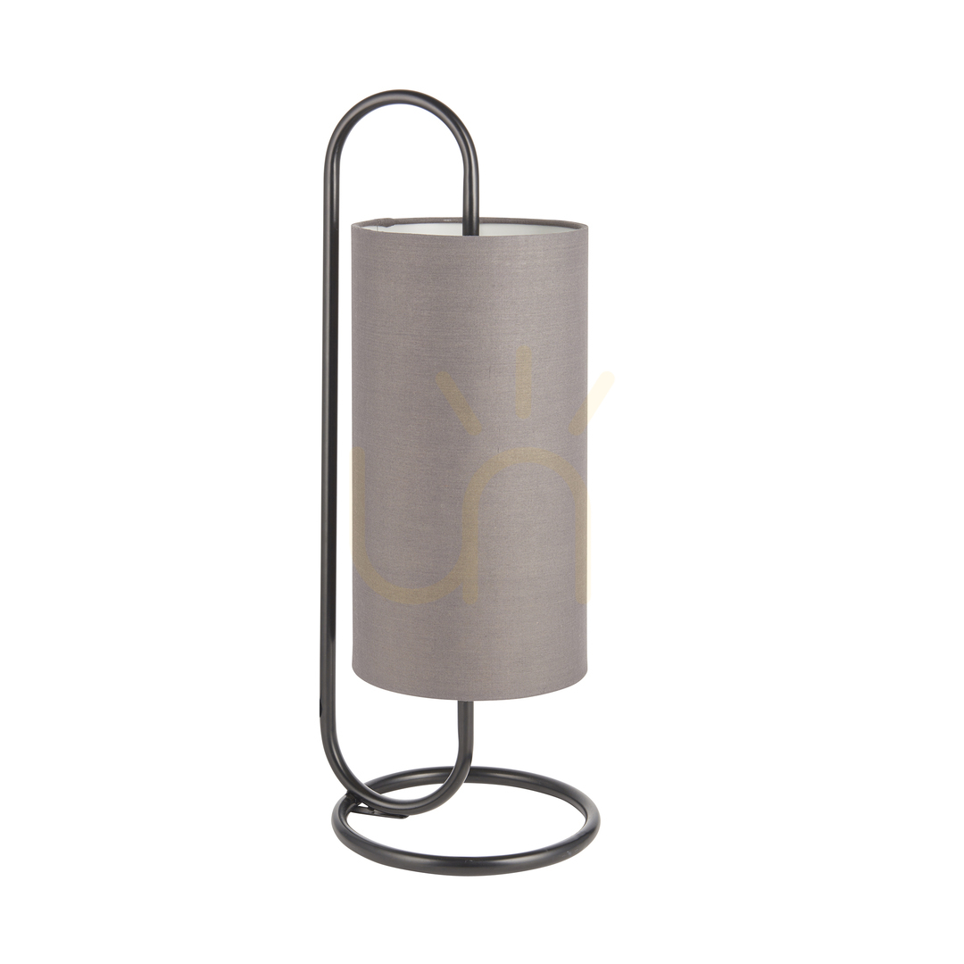 Förhandsvisning Bordslampa Endon Klip grå stål tyg E27 50 cm Bordslampa Endon Klip grå stål tyg E27 50 cm