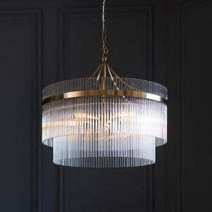 Pendellampa Endon Marietta mässing 5 ljuskällor E14 justerbar 50 cm small 3